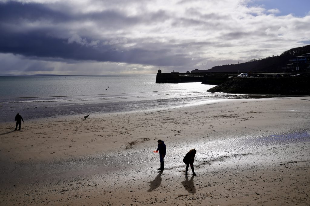 Off season beach at Saundersfoot